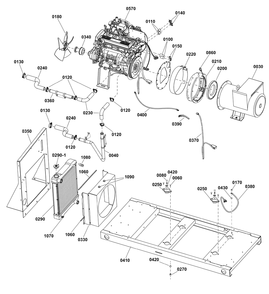Main Unit Group Diagram and Parts List for 076195-01  Briggs and Stratton Generator